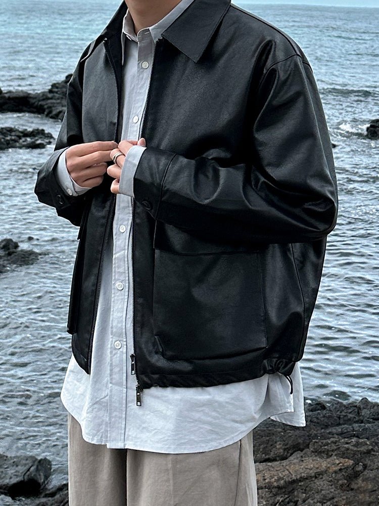 Leather coach jacket or2547 – 韓国メンズファッション通販 - ORUN -