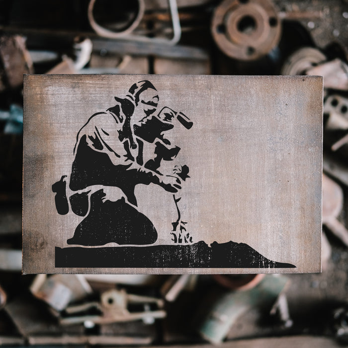 Flower Photograph Banksy Stencils - Stencil Revolution