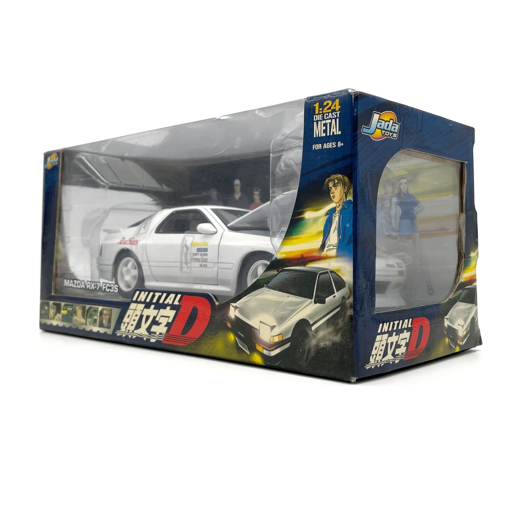 Retro 2004 Jada Toys Initial D Diecast Mazda FC3S Red Suns 1:24