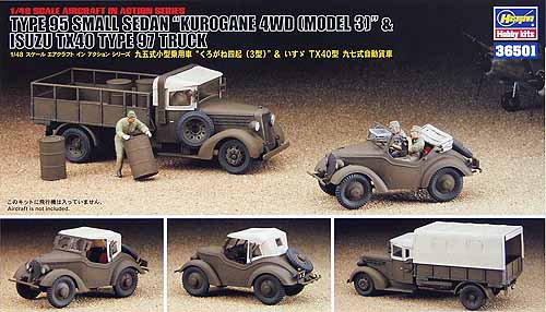 Type 95 Small Sedan Kurogane 4WD (Model 3) and Isuzu TX40 Type 97