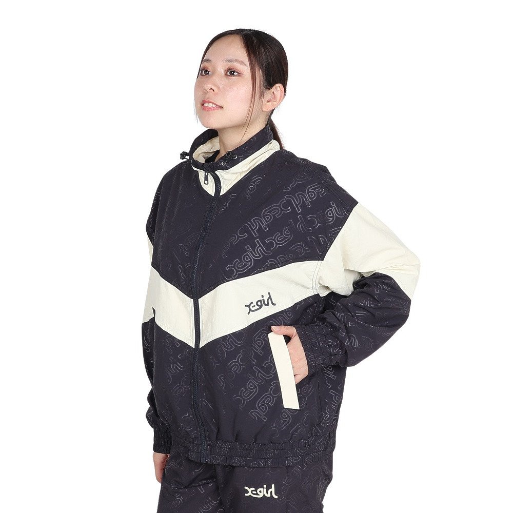エックスガール（X-gir）（レディース）EMBOSSED WIND UP ジャケット