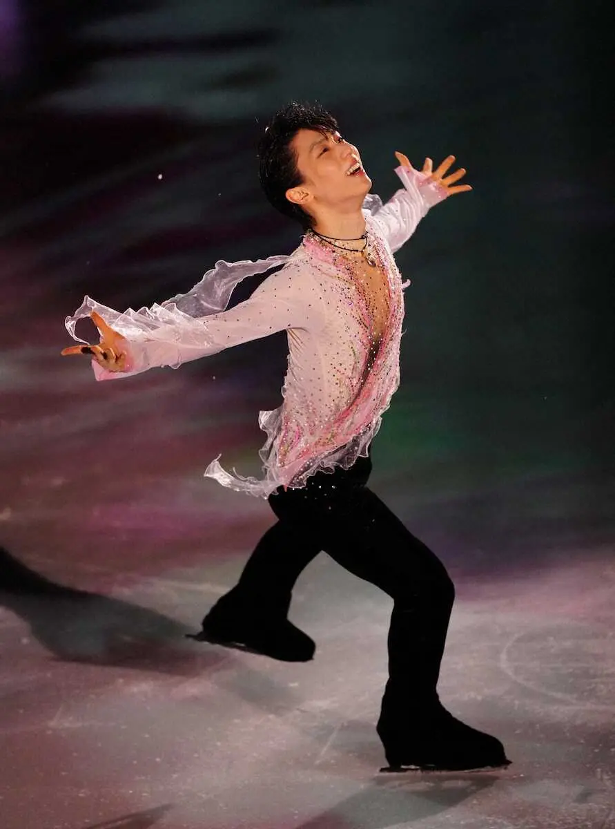 プロローグ八戸公演＞「春よ、来い」を演じる羽生結弦さん（撮影