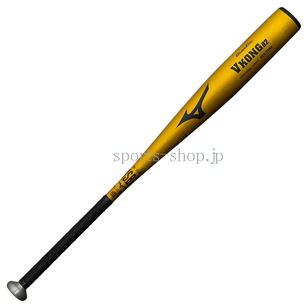 ミズノ 軟式用 Vコング02 軟式 バット V KONG 02 84cm ゴールド