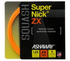 Ashaway SuperNick ZX Micro (Orange) 18 Squash Set (1.15 mm) (30 ft