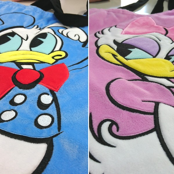 ドナルド&デイジーぬいぐるみボアトートバッグ(ディズニー,DISNEY