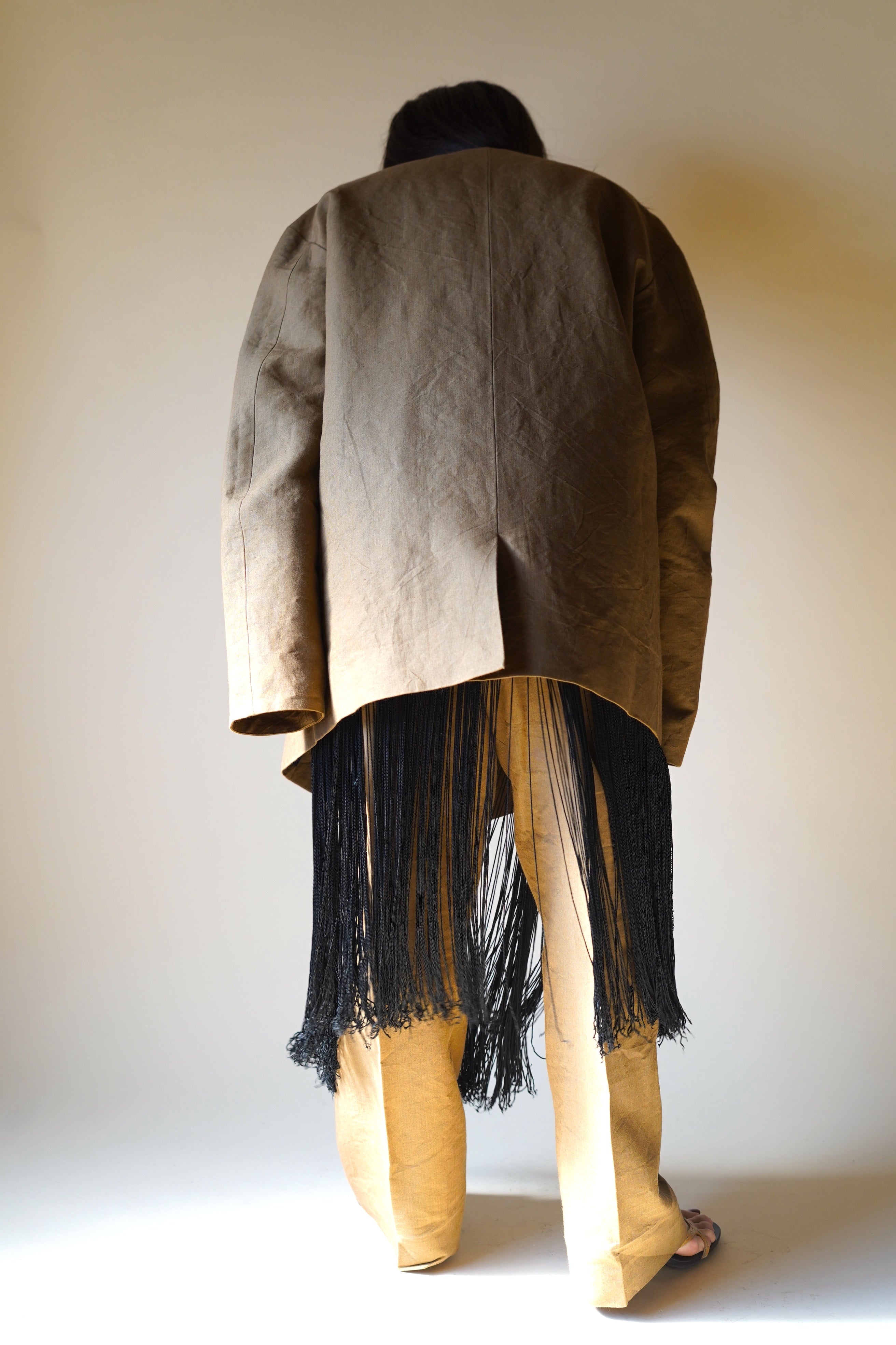 CRISTASEYA COLLARLESS JACKET – PORT