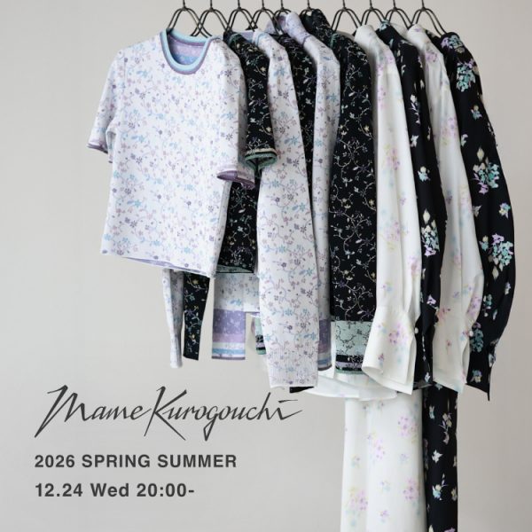 2月25日(水) 20時～パリゴオンラインにて発売！】Mame Kurogouchi