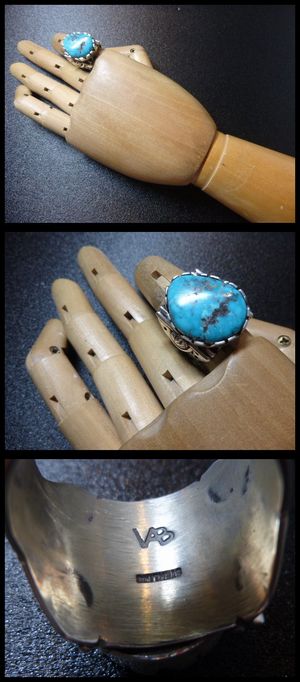 ナバホ Vernon・Begaye ヴァーノン・ビゲイ スタンプワーク キングマン