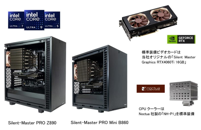 超静音空冷PCの新製品 低電圧版のインテル® Core™ Ultra デスクトップ