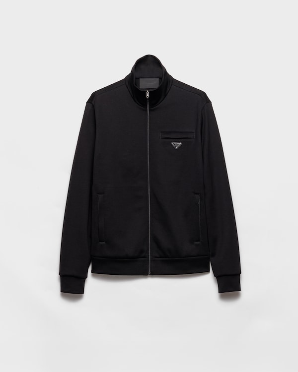 ブラック テクニカルファブリック ブルゾンジャケット | PRADA