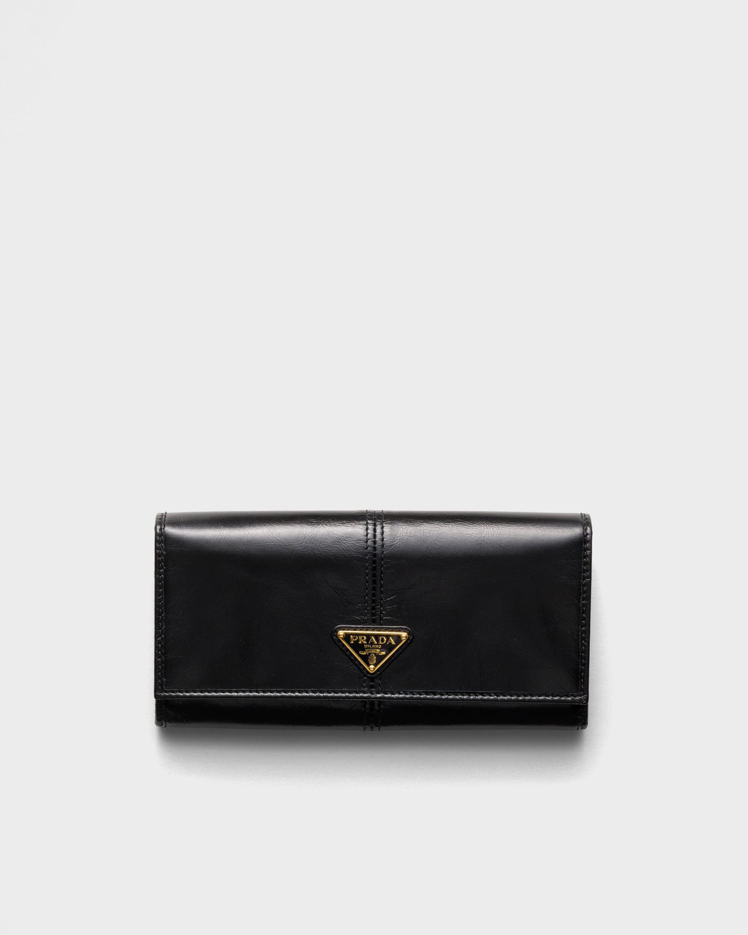 ブラック ソフトルックスレザー 財布 | PRADA