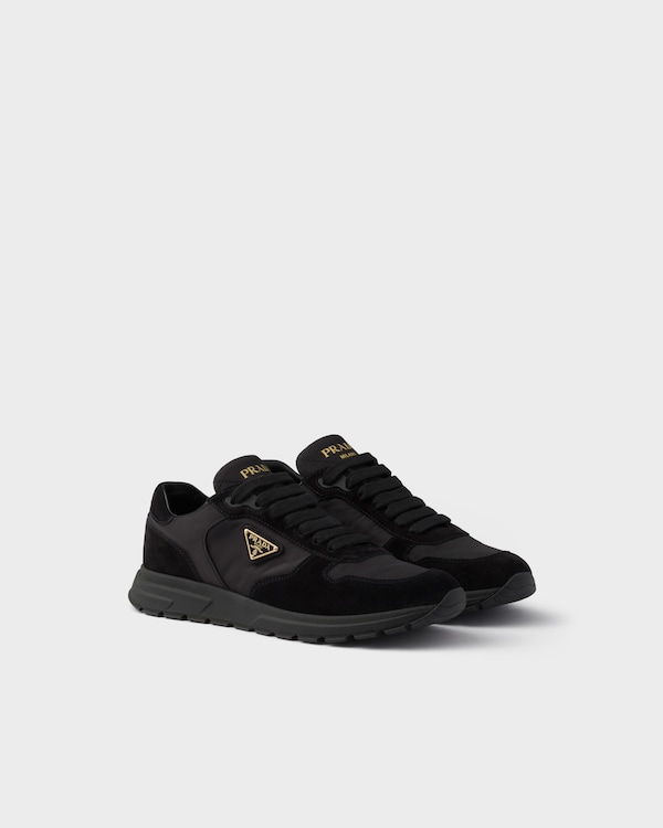 Black Prax 01 Leather Sneakers | PRADA