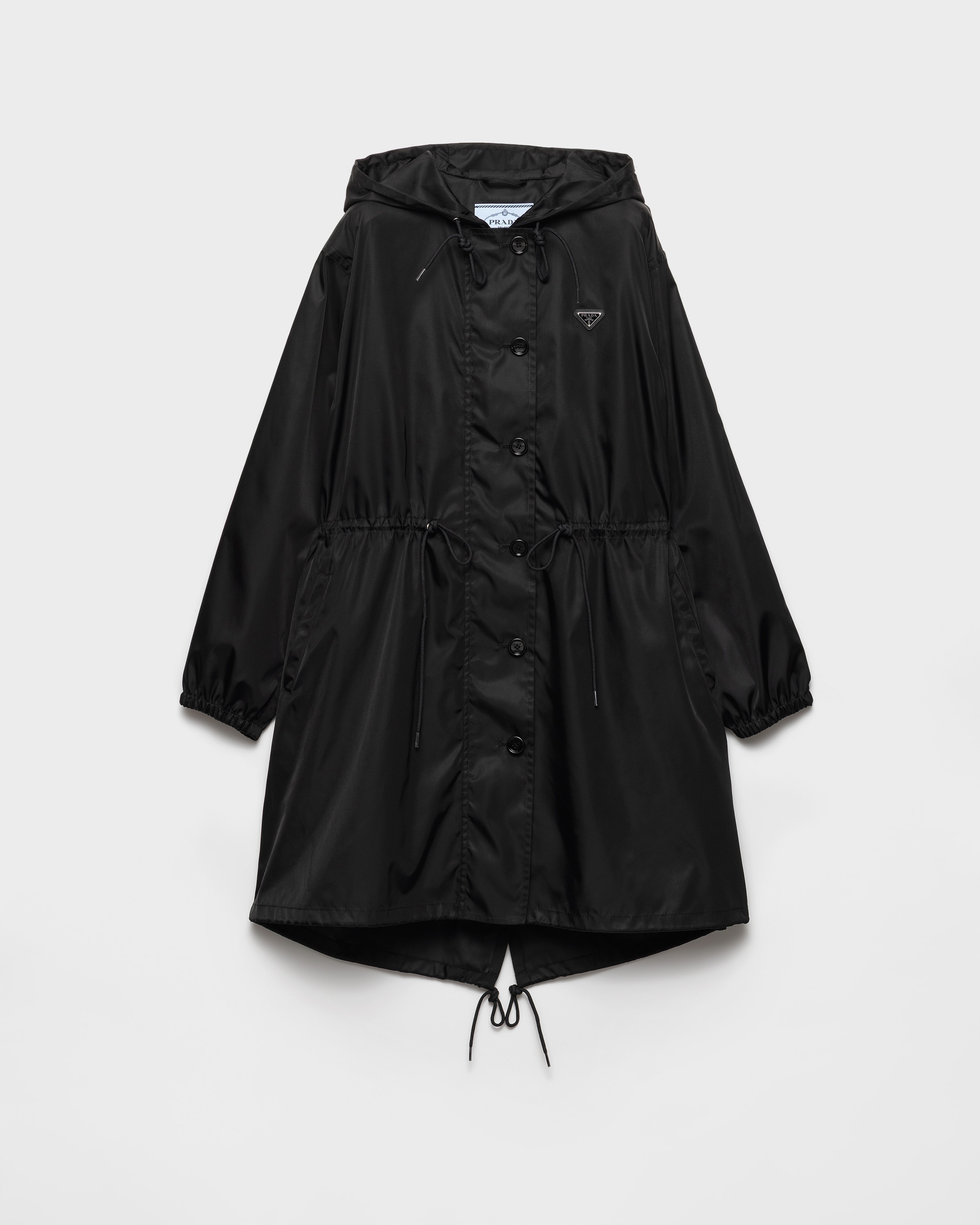 ブラック Re-nylon レインコート | PRADA