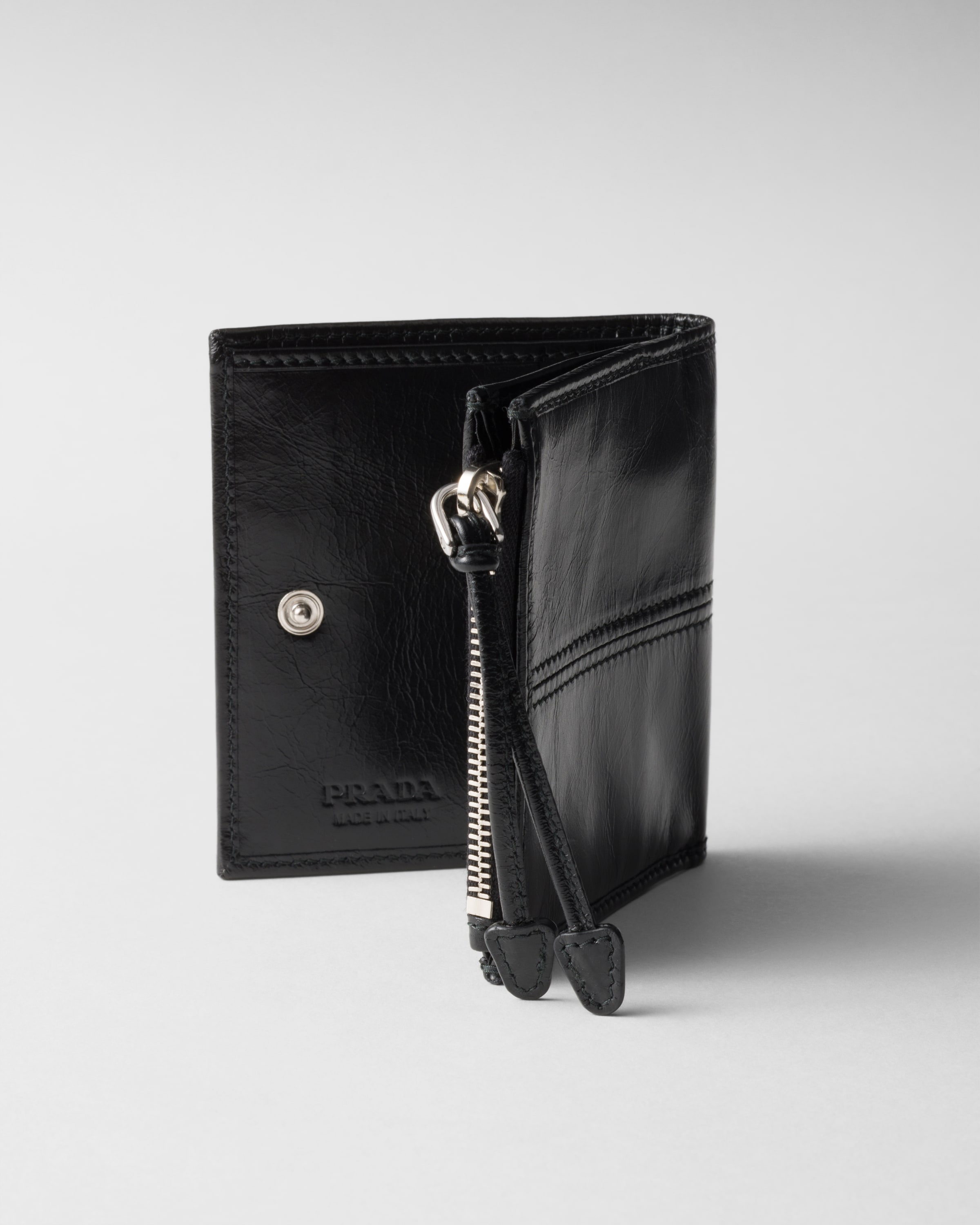 ブラック ソフトルックスレザー 財布 | PRADA