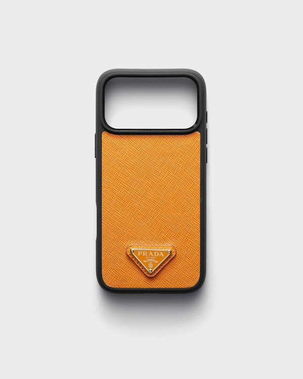Amber Saffiano Leather Case For Iphone 17 Pro Max | PRADA