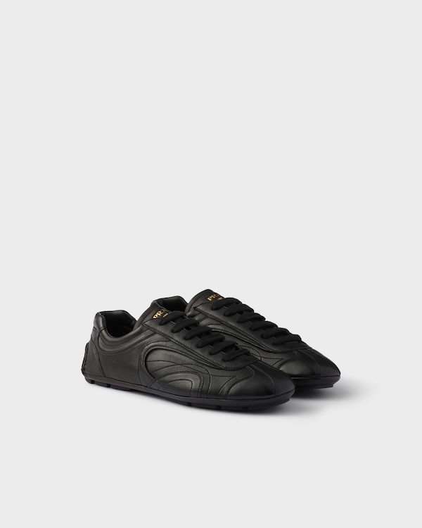 Black Montecarlo Re-edition 2005 Antiqued Nappa Leather Sneakers