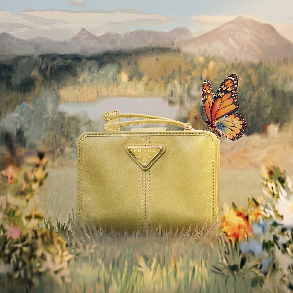 キャラメル ヴィッテロダイノソフトレザー ショルダーバッグ | PRADA