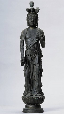 銅造十一面観世音菩薩立像／千葉県