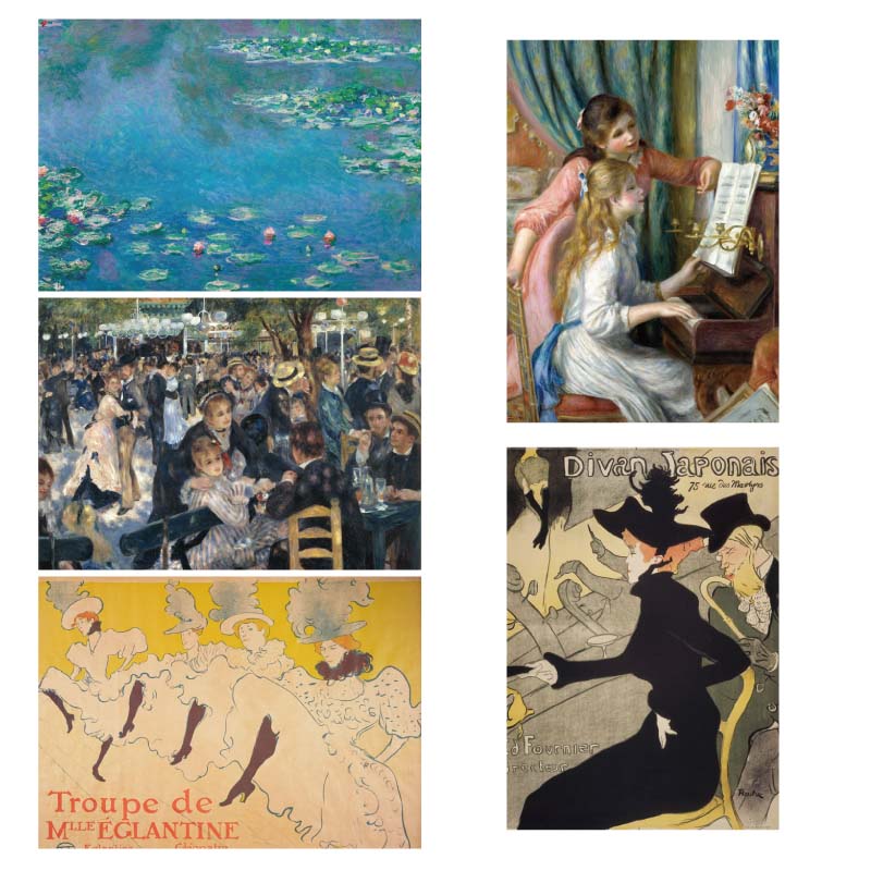 名画お値打ち5枚セット】モネ＆ルノワール＆ロートレック A3サイズ