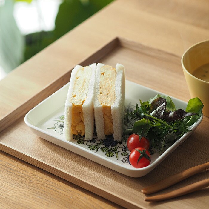 アラビア クロッカス プレート 15x19cm グリーン / ARABIA Krokus