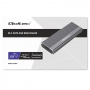 Qoltec Aluminium Enclosure | SSD M.2 drive | SATA | NGFF| USB-C