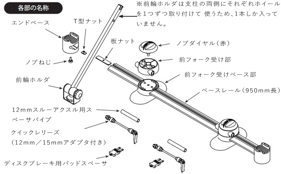 MINOURA（ミノウラ）VERGO-TA2-WH ヴァーゴスルーアクスル 2台用+