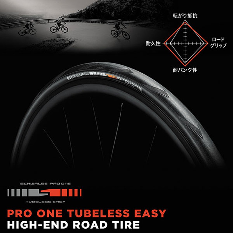 SCHWALBE（シュワルベ）PRO ONE TUBELESS EASY（プロワンチューブレス