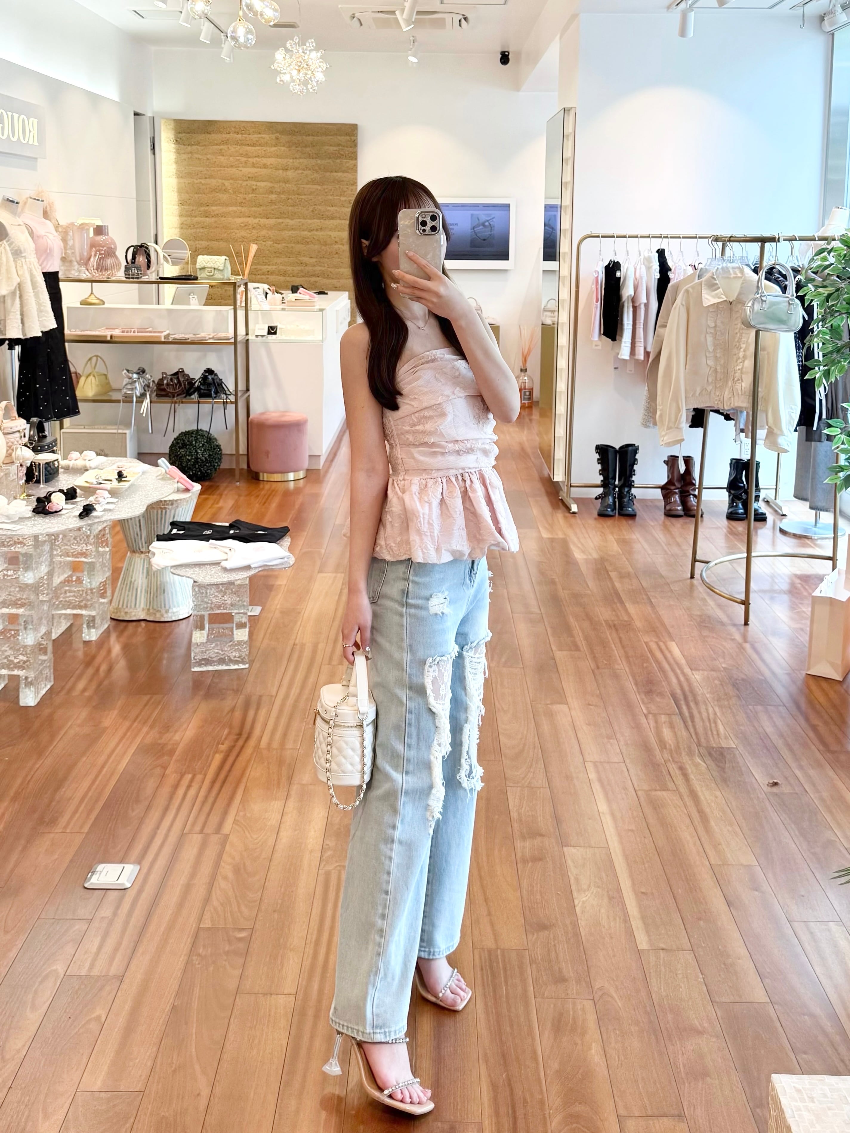 damaged lace denim – ROUGE by POMME d'amour