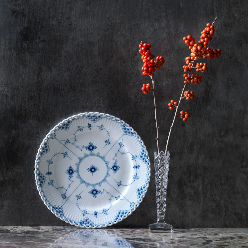 ブルーフルーテッド フルレース プレート 27cm|ロイヤル