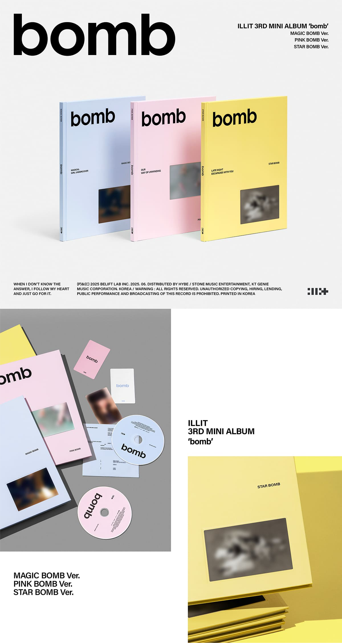 ILLIT 3rd Mini Album [bomb] (MAGIC BOMB Ver. / PINK BOMB Ver