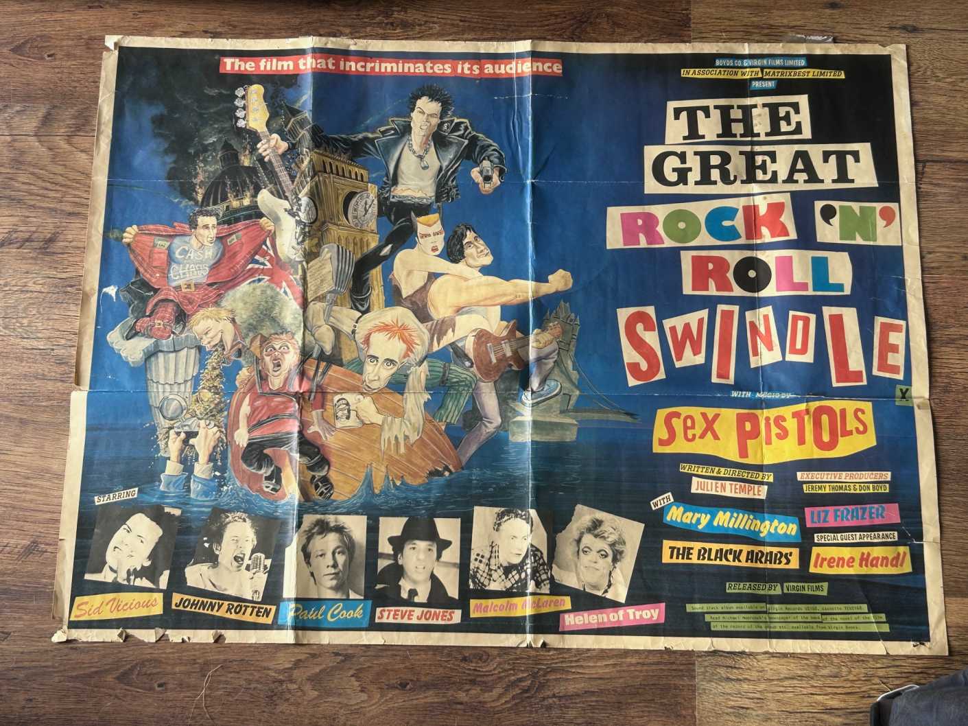 The Great Rock 'N' Roll Swindle Film Punk Poster Original Genuine