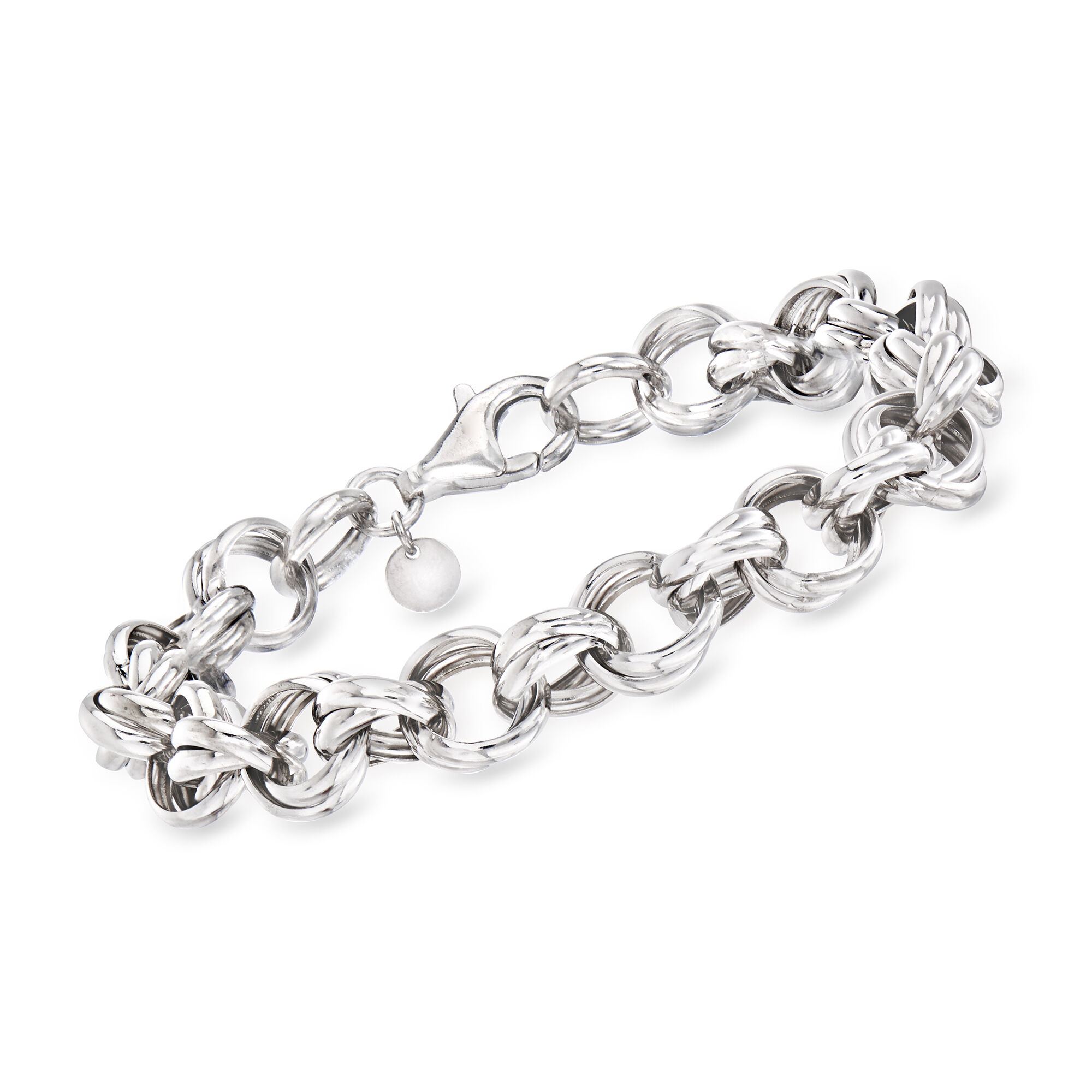 Italian Sterling Silver Double Rolo-Link Bracelet | Ross Simons