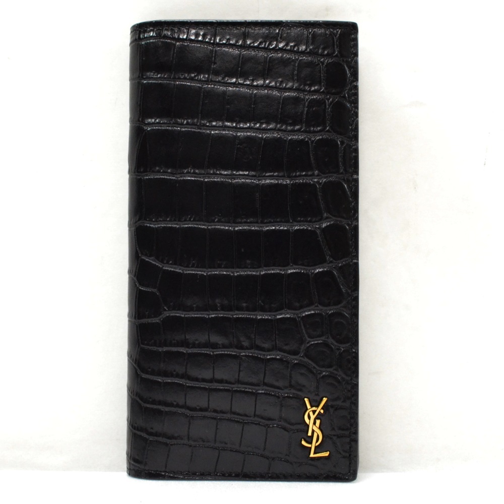 ブランド財布] サンローランパリ SAINT LAURENT PARIS クロコ型押し 二
