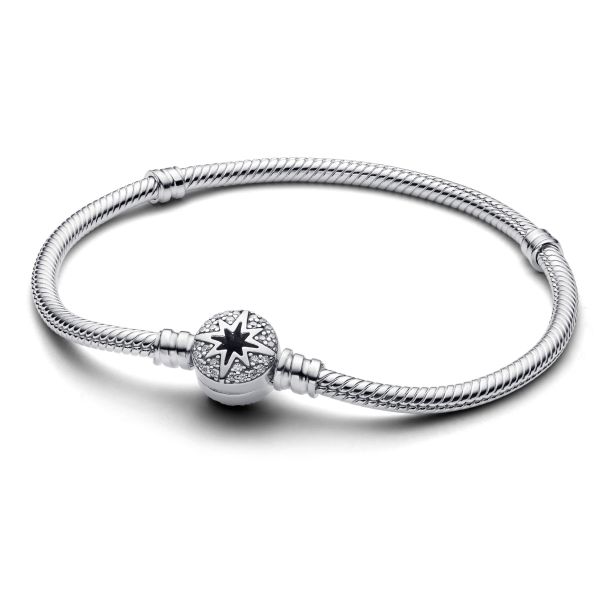 Pandora North Star Clasp Snake Chain Bracelet | REEDS Jewelers