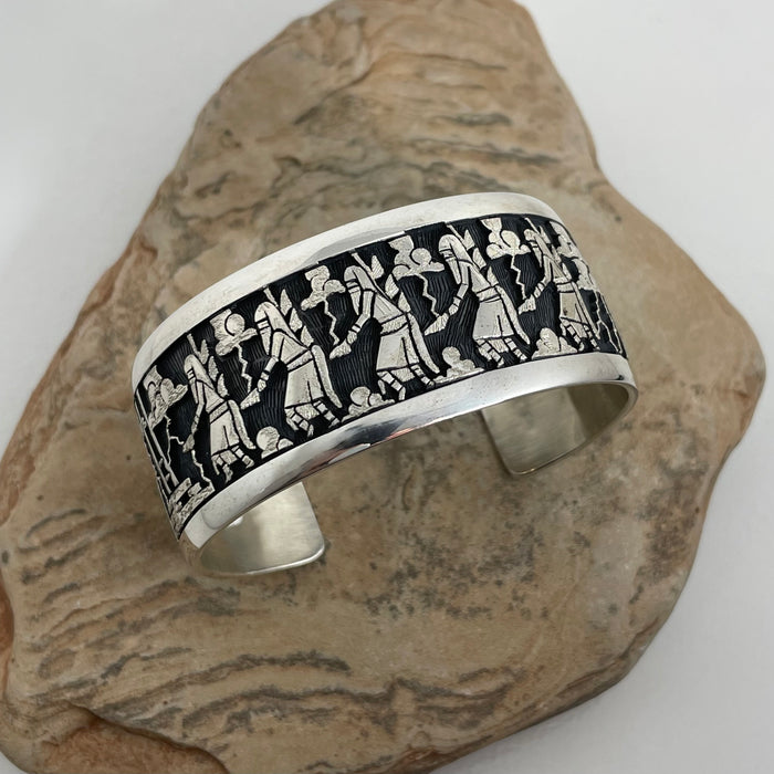Hopi Sun Bracelet, by Bennett Kagenveama, at Raven Makes Gallery