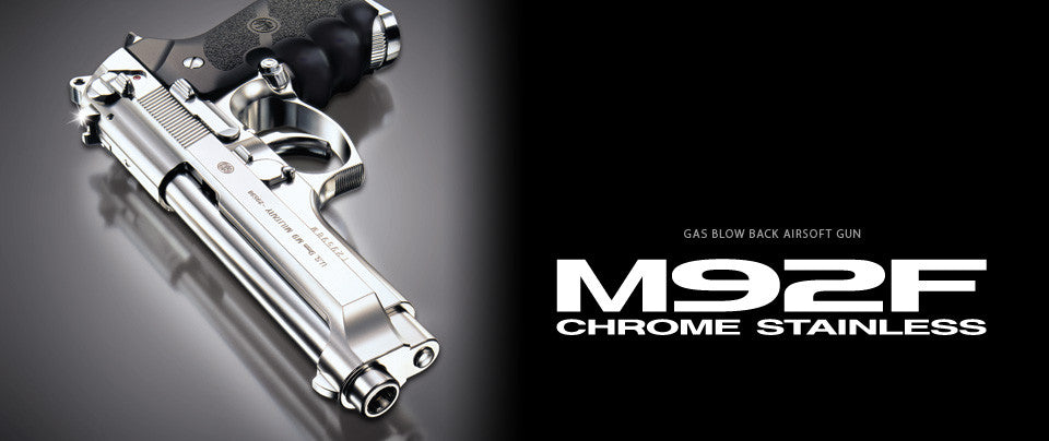 Tokyo Marui M92FS Chrome Stainless GBB Pistol – Rainbow 8