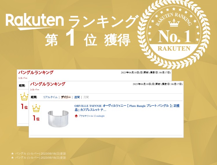 楽天市場】ORVILLE TSINNIE オーヴィルツィニー 【 Plate Bangle