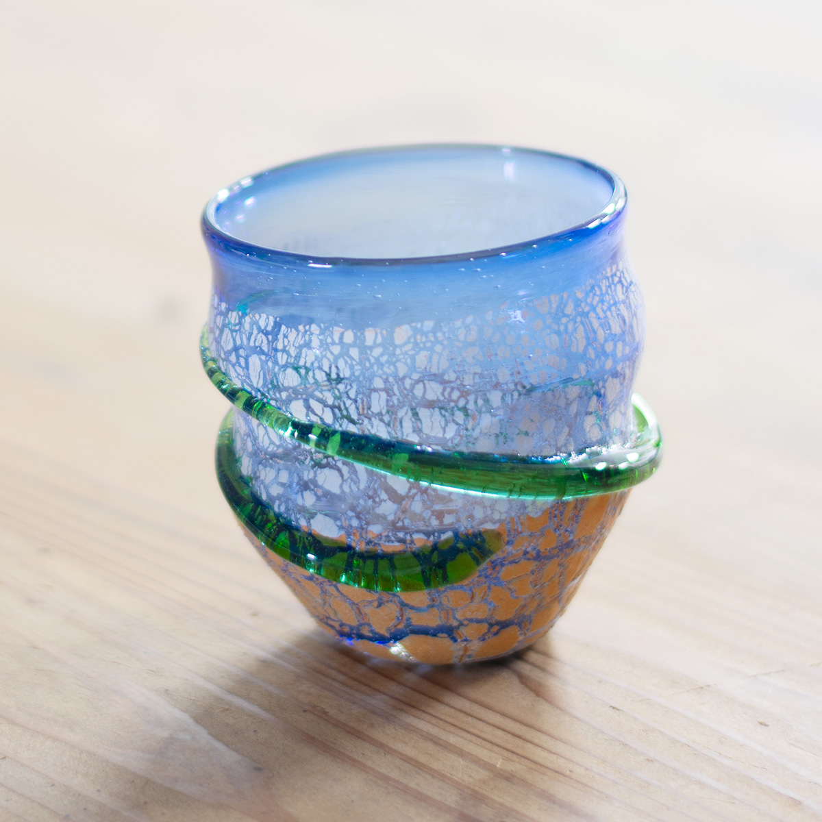 楽天市場】宙吹ガラス工房虹 稲嶺盛一郎 琉球ガラス 土紋波巻宙吹