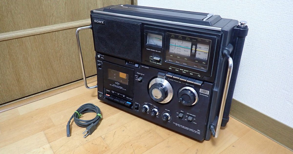 ラジカセ SONY CF-5950 ソニー ラジオ カセットレコーダー FM MW SW1