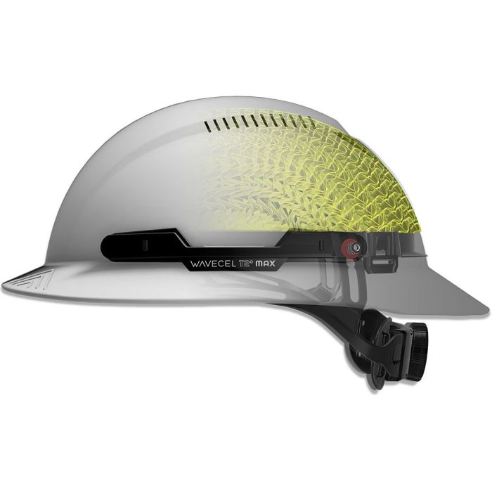 WaveCel T2+ MAX Full Brim Vented Hard Hat with Chin Strap - Hi-Viz