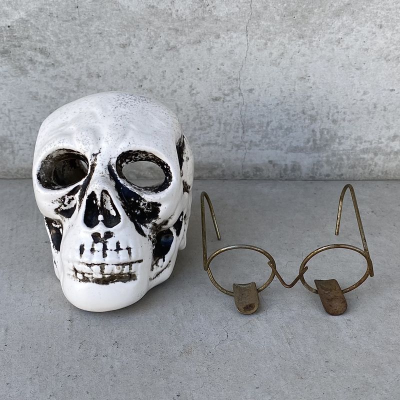 VINTAGE ANTIQUE SKULL ASHTRAY ヴィンテージ アンティーク スカル