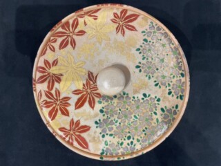 松古窯 佐久間 芳丘 作『雲錦之水指 鵬雲斎書付』 ｜骨董品買取 緑和堂