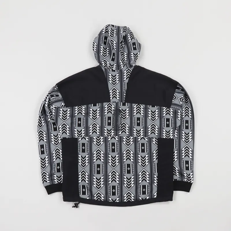 The North Face Mens 92 Rage Fleece Pattern Hoody White Black