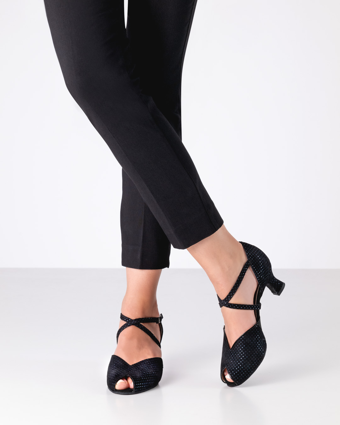 Harriet dance shoe in black-blue with comfort | Werner Kern