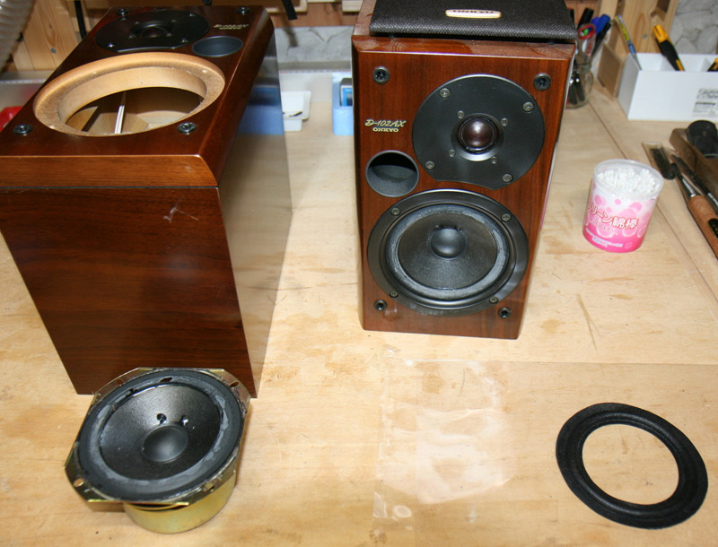ワレコのDIY】ONKYO D-102AXスピーカーのエッジを自分で交換した【簡単】
