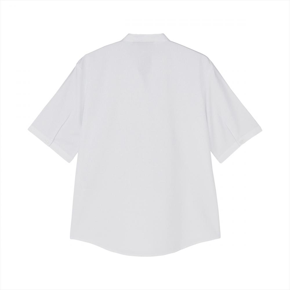 デザイン】 COFREX ピンタックフリル 五分袖 レディースシャツ(S