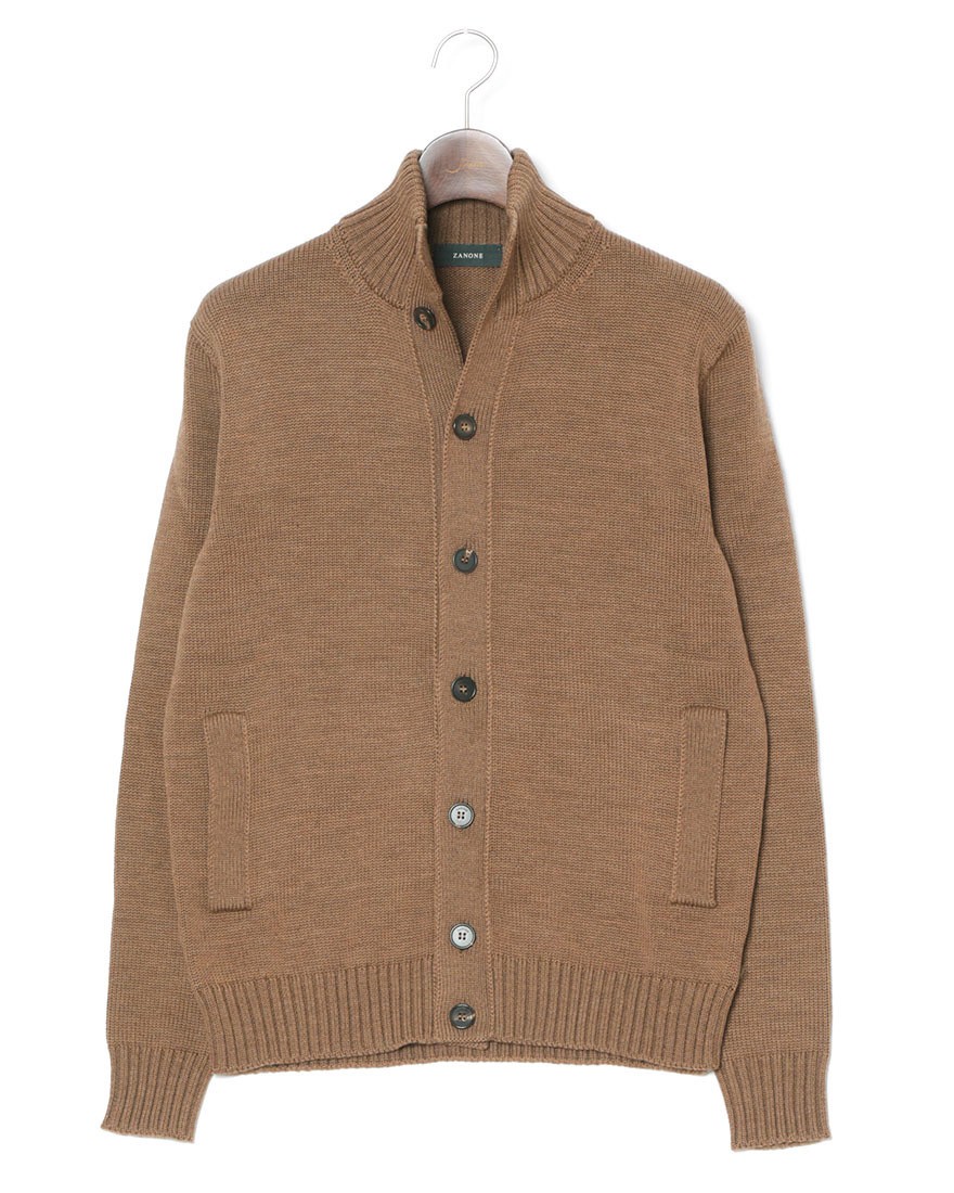5G ウール スタンドカラー ニットブルゾン【CHIOTO/SLIM FIT】｜ZANONE