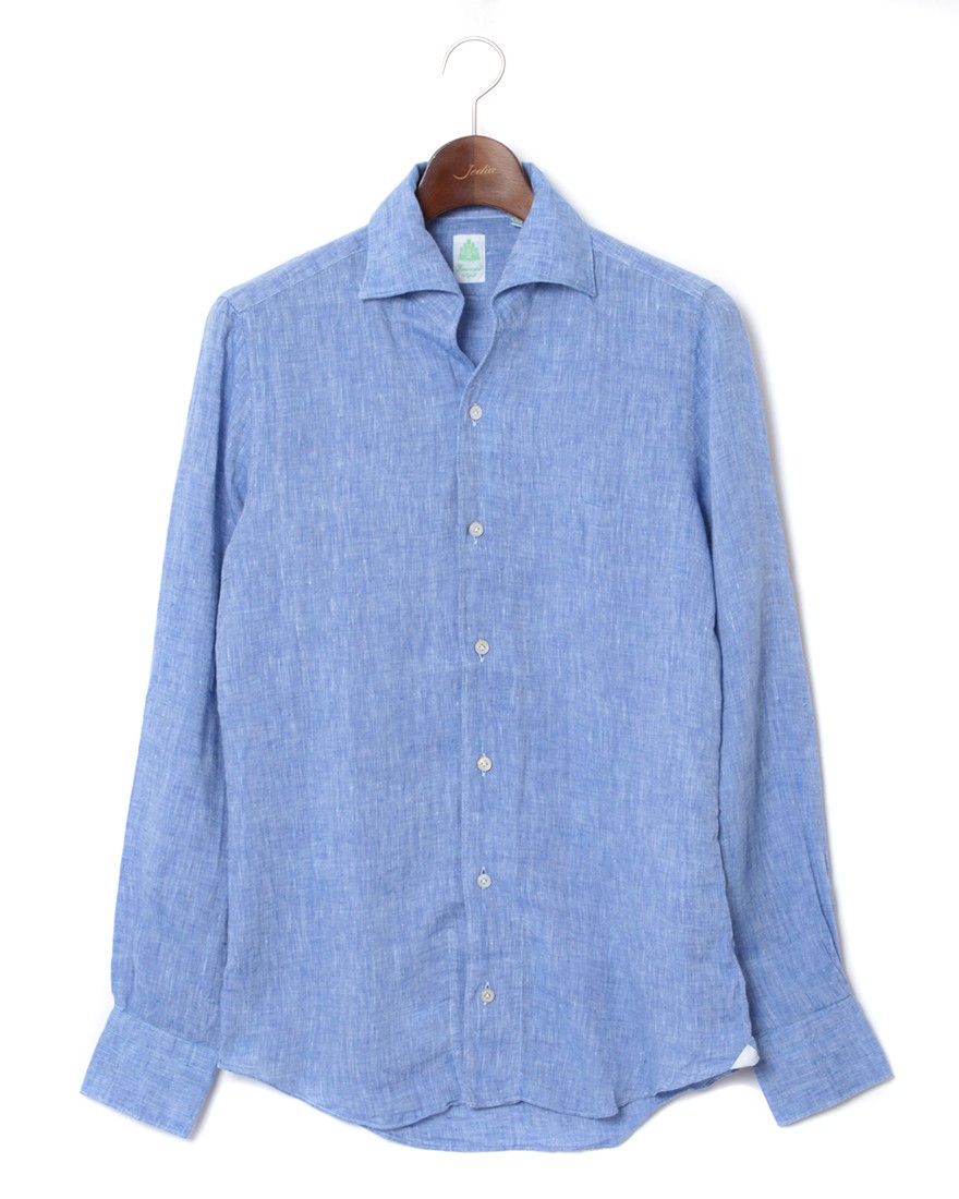 ワンピースカラーリネンシャツ【MANUEL/J/SEUL】｜Finamore