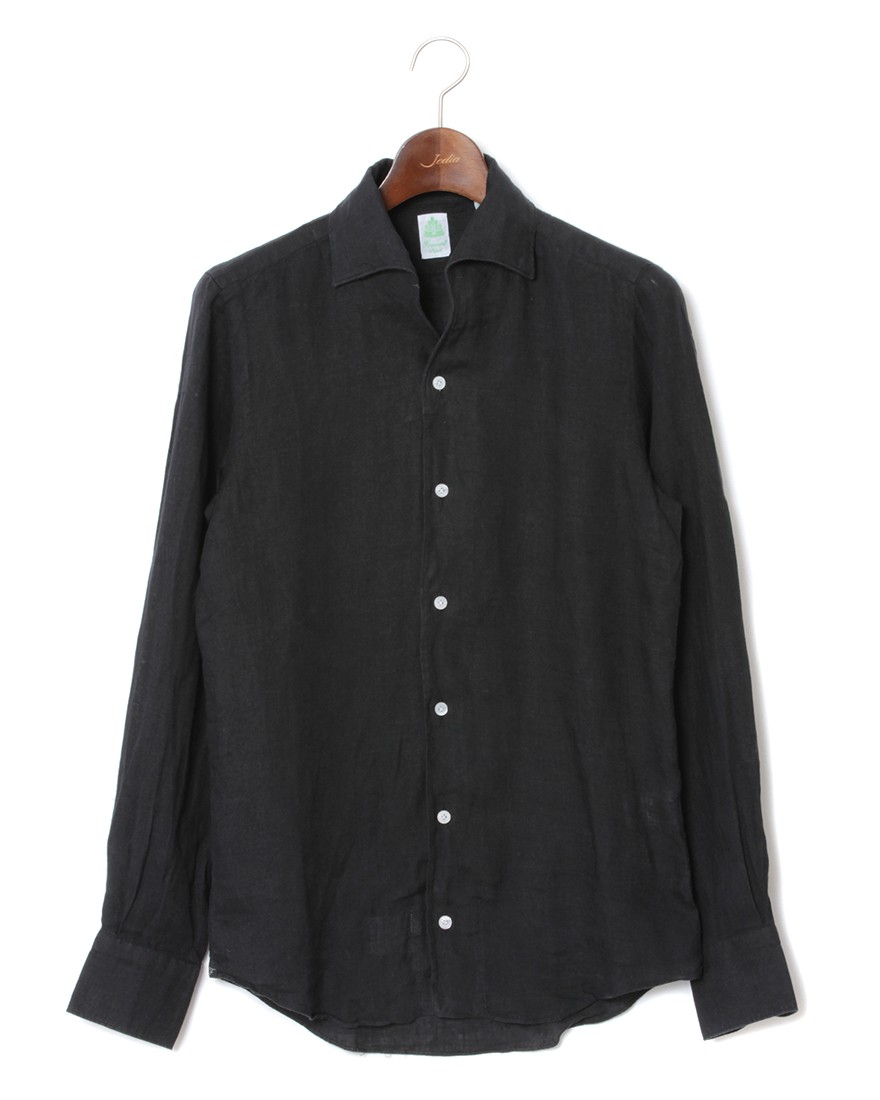 ワンピースカラーリネンシャツ【MANUEL/J/SEUL】｜Finamore