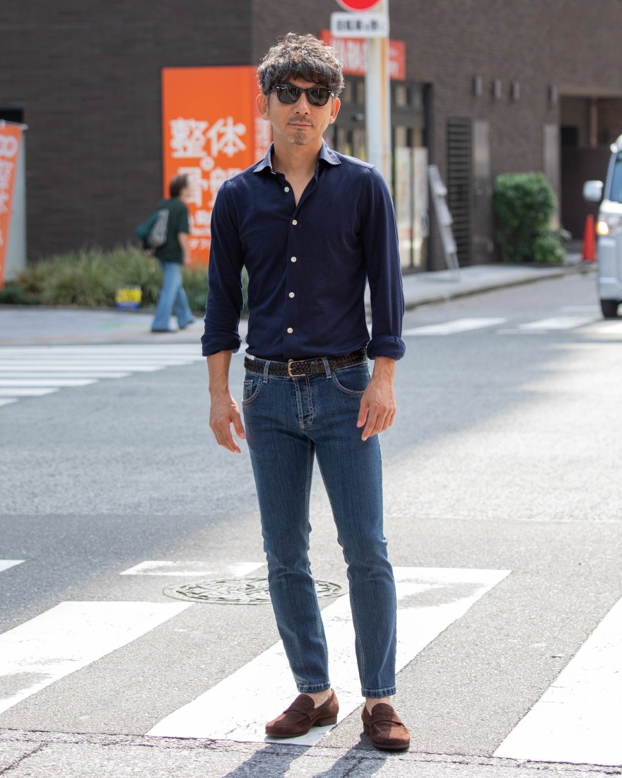 トーマスメイソン コットンカシミヤジャージーシャツ【SIMONE/DENVER